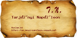 Tarjányi Napóleon névjegykártya